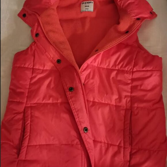 Old Navy - Girls/Junior Puffy Vest Color Orange hue - Kids' Size - M - Picture 3 of 3